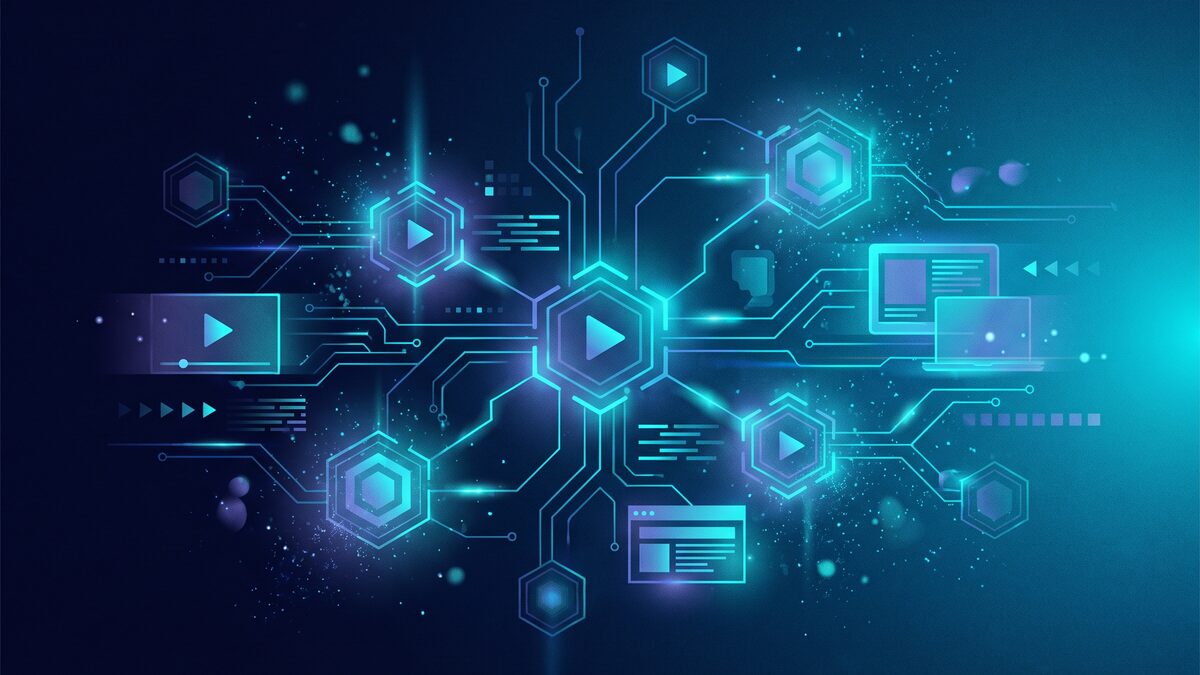 Abstract illustration of video marketing and content distribution